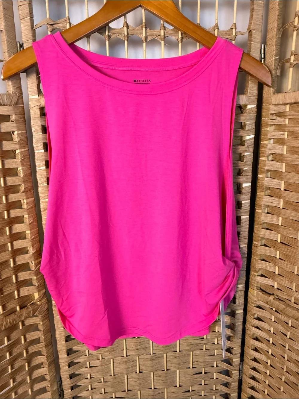 NWT Athleta Move With Ease Twist Tank Cerise Size Small